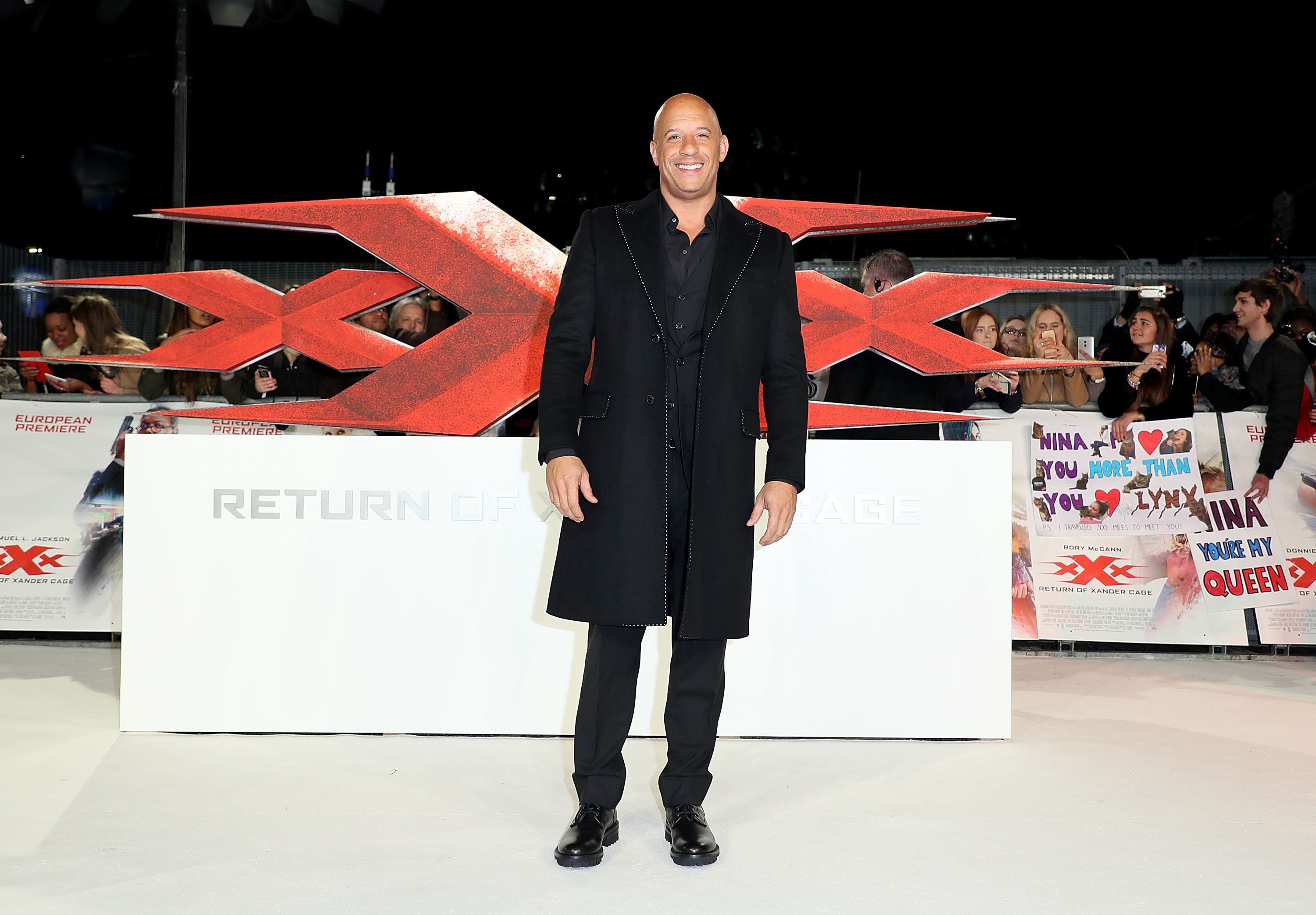 LONDON, ENGLAND - JANUARY 10: Vin Diesel attends the European Premiere of Paramount Pictures' 